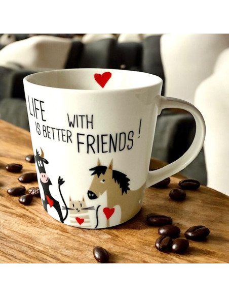 Przyjaciele Kubek Porcelanowy w Ozdobnym Pudełku 350 ml