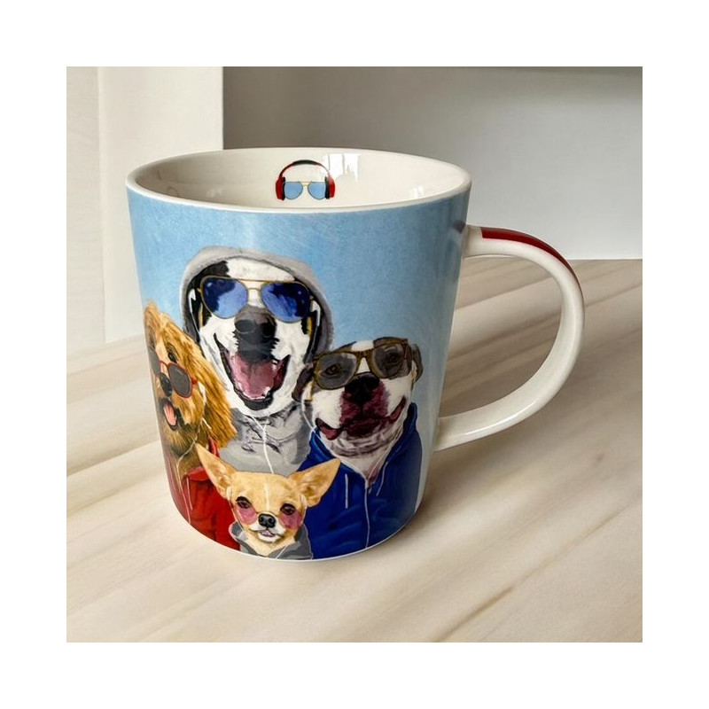 Psy Kubek Porcelanowy w Ozdobnym...