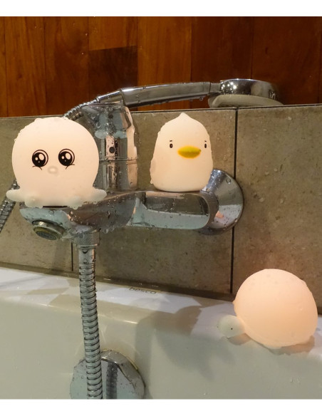 Zestaw MINI WODNE Lampki Silikonowe Białe 3 szt.