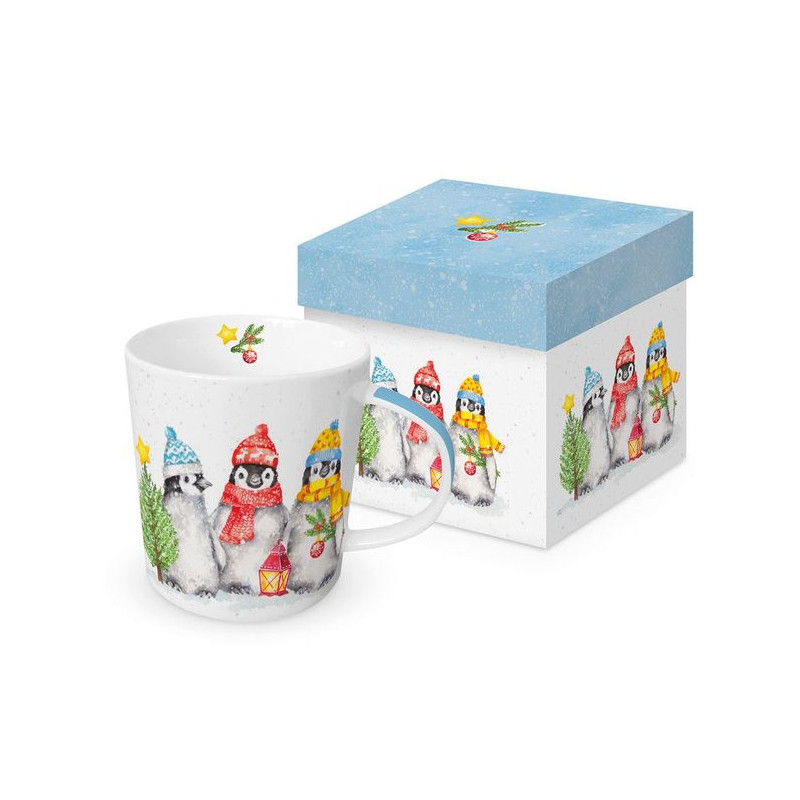 Pingwiny Kubek Porcelanowy w Ozdobnym...