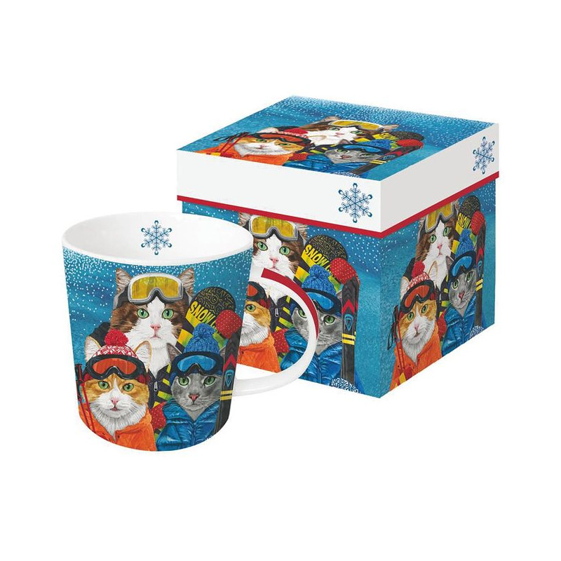 Koty Kubek Porcelanowy w Ozdobnym...