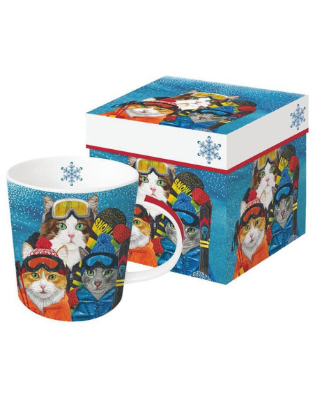 Koty Kubek Porcelanowy w Ozdobnym Pudełku 400 ml