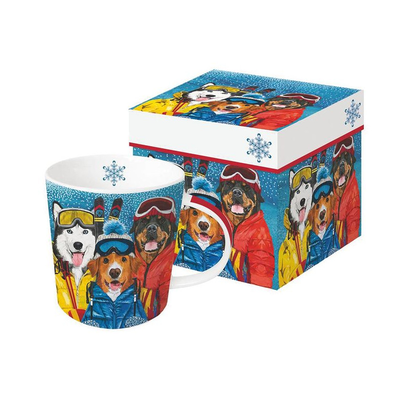 Psy Kubek Porcelanowy w Ozdobnym...