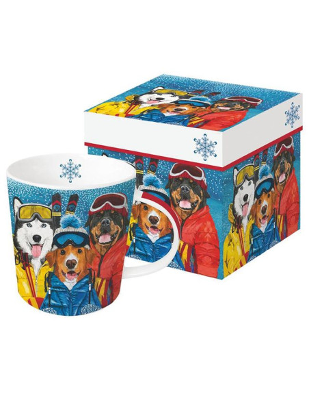 Psy Kubek Porcelanowy w Ozdobnym Pudełku 400 ml