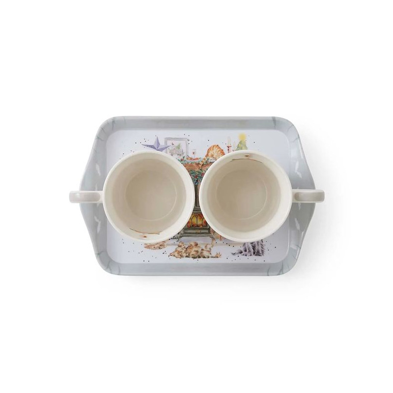 Idą Święta Kubki Porcelanowe & Tacka...