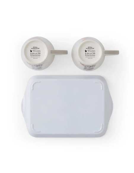 Idą Święta Kubki Porcelanowe & Tacka 3 szt.