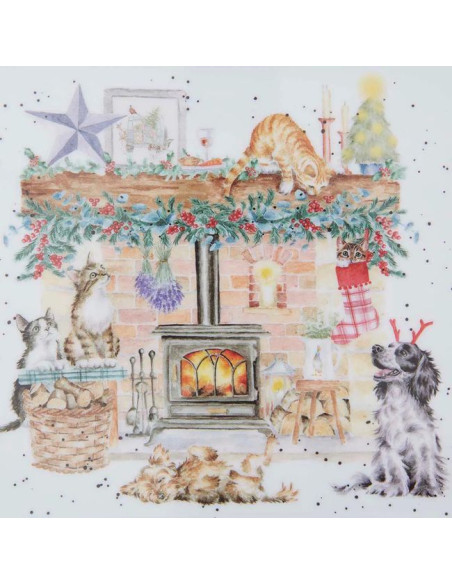 Idą Święta Kubki Porcelanowe & Tacka 3 szt.