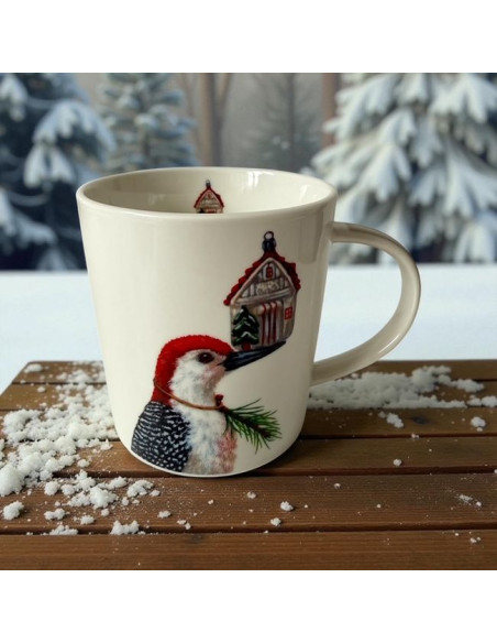 Dzięcioł Kubek Porcelanowy w Ozdobnym Pudełku 350 ml