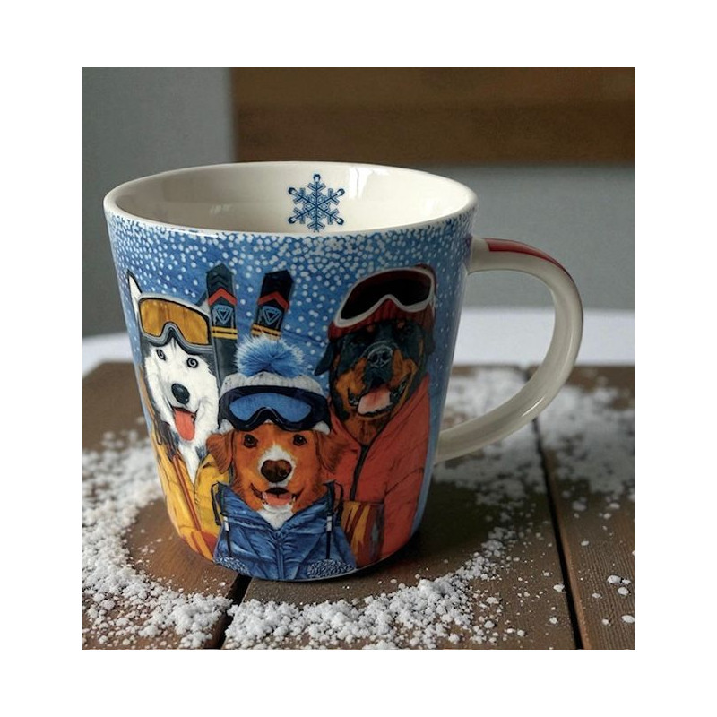 Psy Kubek Porcelanowy w Ozdobnym...