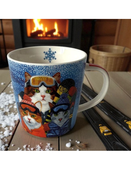 Koty Kubek Porcelanowy w Ozdobnym Pudełku 400 ml