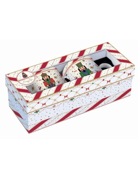 Dziedek do orzechów Kpl. 2 wysokiej jakości kubków Fine China 300 ml w zestawie prezentowym