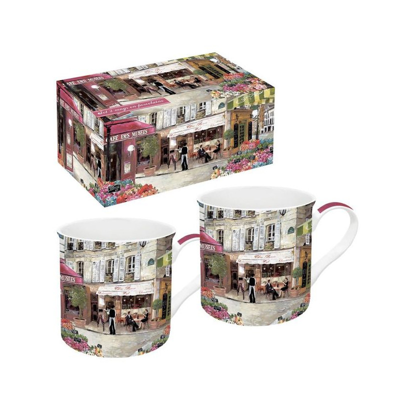 Paryż Zestaw 2 kubków w kolorowym...