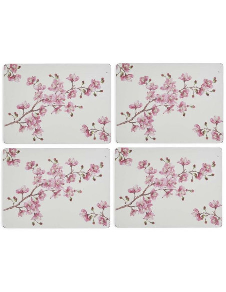 Różowe Kwiaty Podkładki duże 4 szt