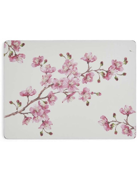 Różowe Kwiaty Podkładki duże 4 szt