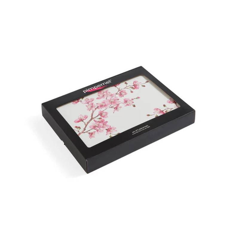 Różowe Kwiaty Podkładki duże 4 szt