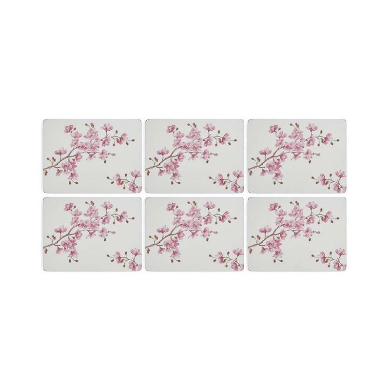 Różowe Kwiaty Podkładki średnie 6 szt