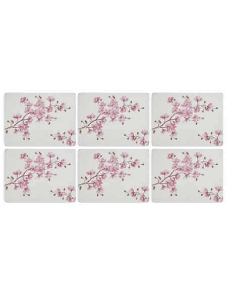 Różowe Kwiaty Podkładki średnie 6 szt