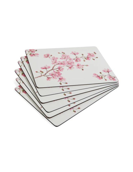 Różowe Kwiaty Podkładki średnie 6 szt