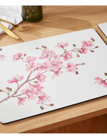 Różowe Kwiaty Podkładki duże 4 szt
