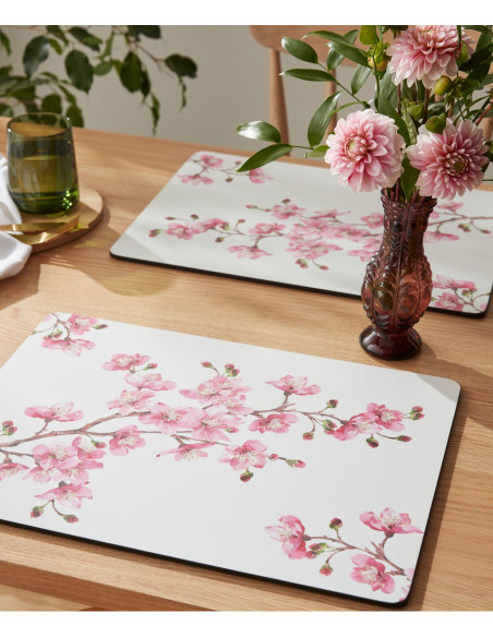 Różowe Kwiaty Podkładki średnie 6 szt