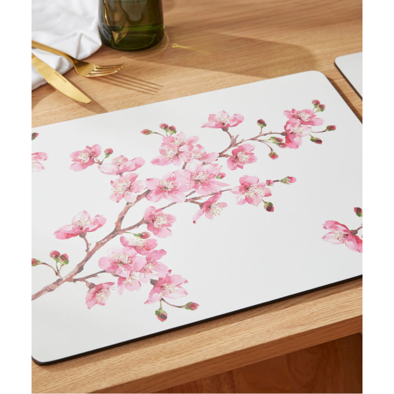 Różowe Kwiaty Podkładki średnie 6 szt