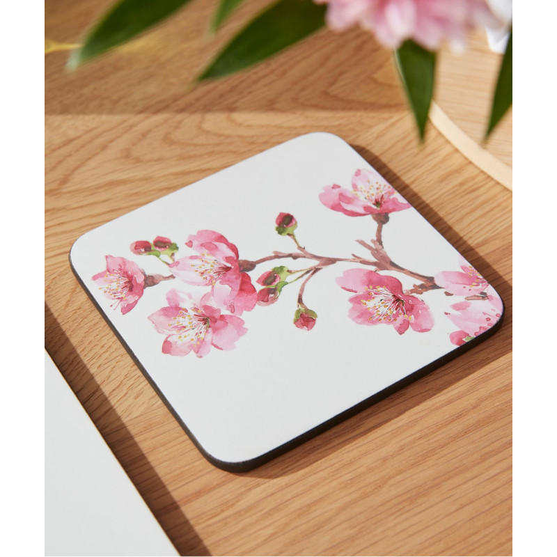 Różowe Kwiaty Podkładki małe 6 szt