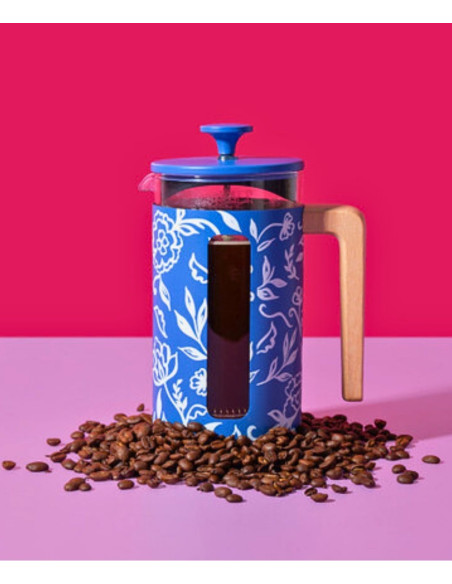 Zaparzacz do Kawy Typu French Press La Cafetière Pisa na 8 filiżanek, Blu Fiorato