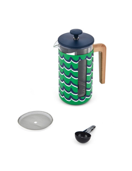 Zaparzacz do Kawy Typu French Press La Cafetière Pisa na 8 filiżanek, Cyan Tides