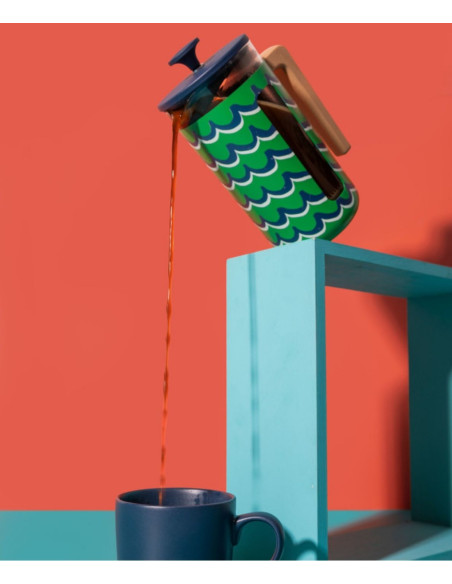 Zaparzacz do Kawy Typu French Press La Cafetière Pisa na 8 filiżanek, Cyan Tides
