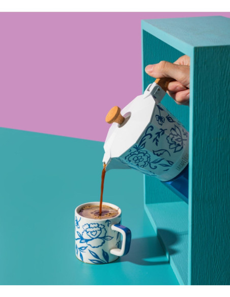 La Cafetière Ceramiczna filiżanka do espresso Blu Fiorato, 120 ml
