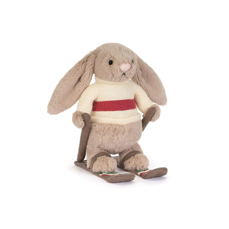 Króliczek Beżowy na Nartach 20 cm