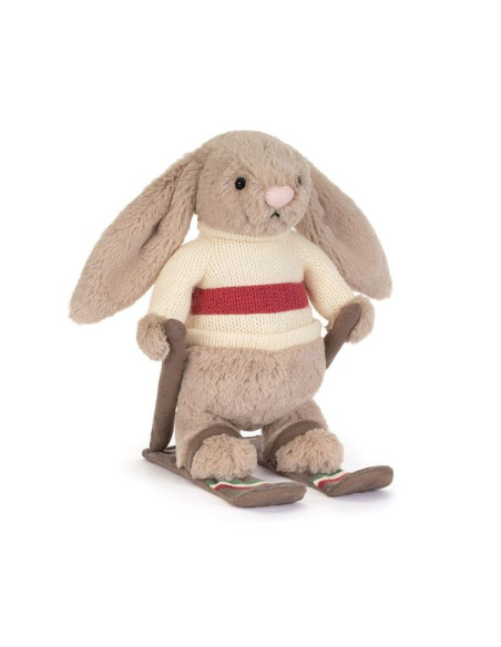 Króliczek Beżowy na Nartach 20 cm