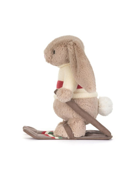 Króliczek Beżowy na Nartach 20 cm