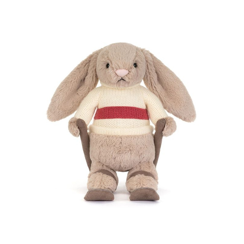 Króliczek Beżowy na Nartach 20 cm