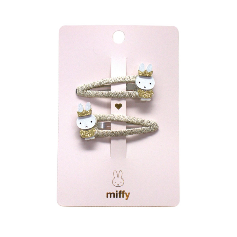 Spinki do włosów MIFFY - złote, 2 szt.