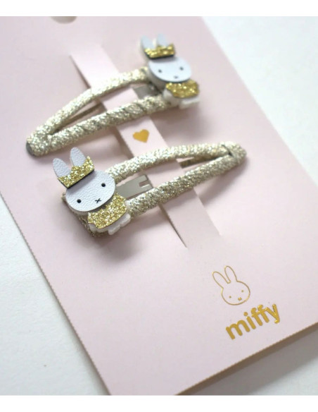 Spinki do włosów MIFFY - złote, 2 szt.