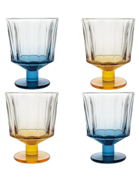 City Kieliszki Kolorowe 220 ml, 4 szt.