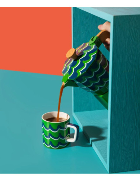 La Cafetière Ceramiczna filiżanka do espresso Cyan Tides, Zielona, 120 ml