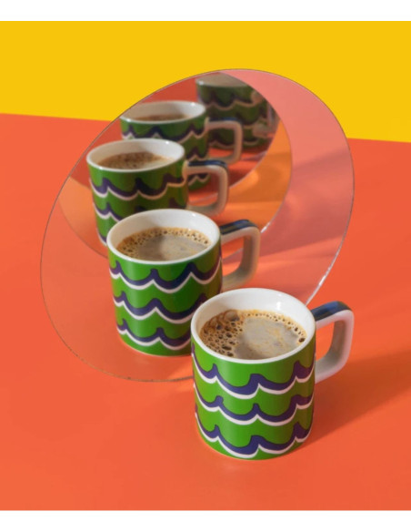 La Cafetière Ceramiczna filiżanka do espresso Cyan Tides, Zielona, 120 ml