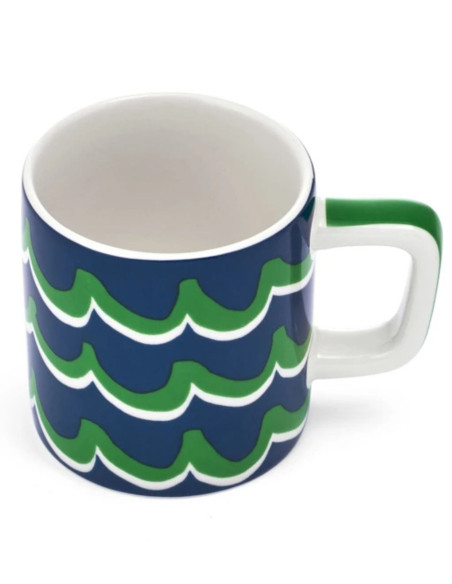 La Cafetière Ceramiczna filiżanka do espresso Cyan Tides, Niebieska, 120 ml