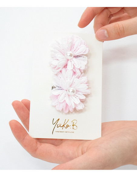 Spinki do włosów „BOHO” - Różowa Sakura