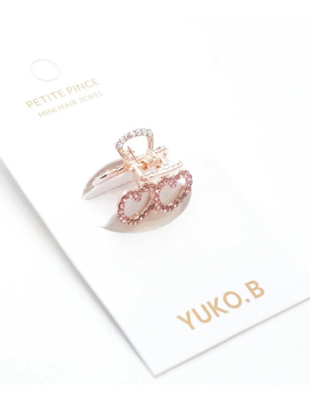 Mini Klamra do włosów „ROYAL” – Różowe Serca