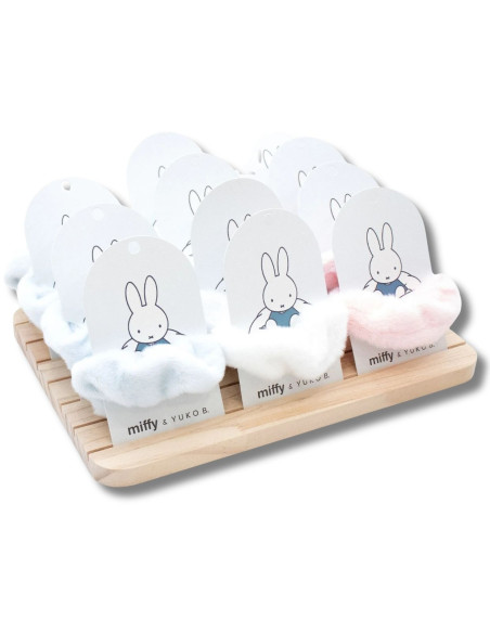 Zestaw 12 gumek do włosów z drewnianym ekspozytorem - Miffy