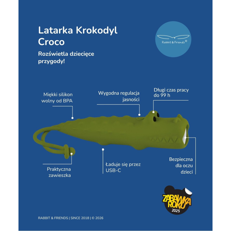 Latarka Krokodyl CROCO