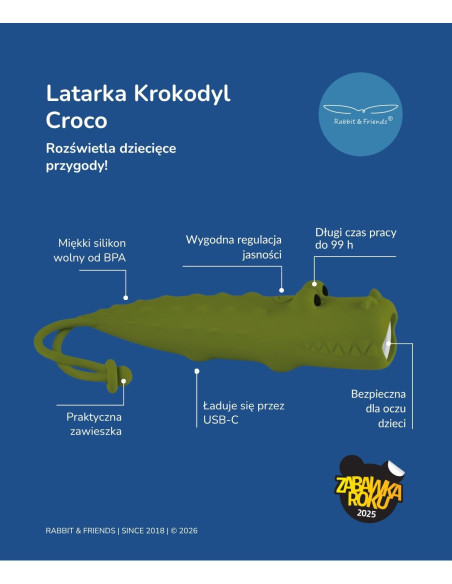 Latarka Krokodyl CROCO