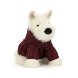 Terrier Kremowy w Swetrze...