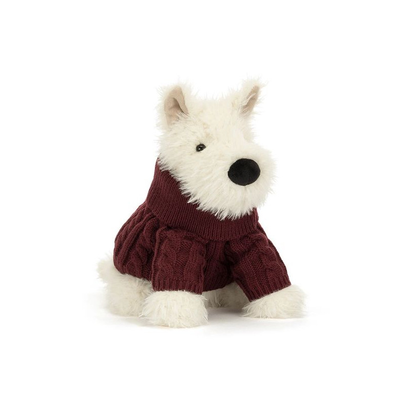 Terrier Kremowy w Swetrze 25 cm