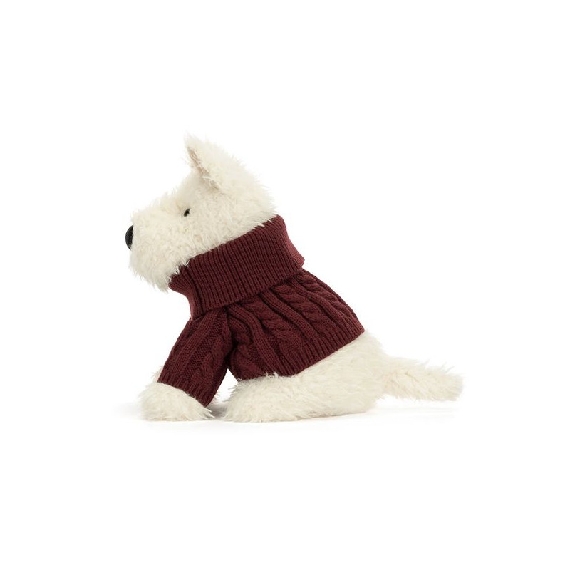 Terrier Kremowy w Swetrze 25 cm