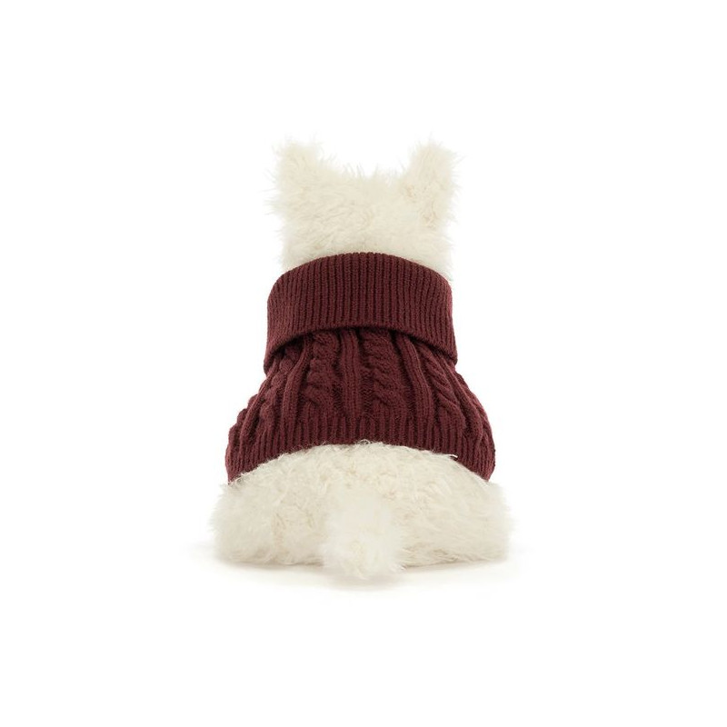 Terrier Kremowy w Swetrze 25 cm