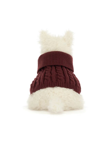 Terrier Kremowy w Swetrze 25 cm